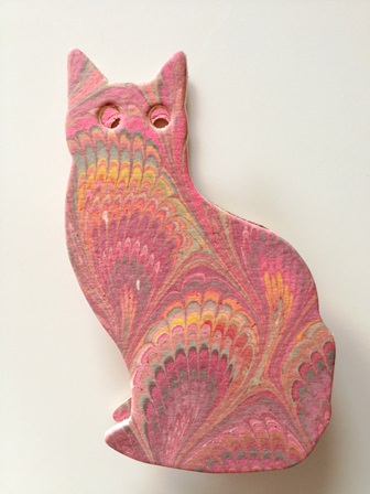 IL PAPIRO　イル　パピロ製　猫のクリップ（ピンク／大）