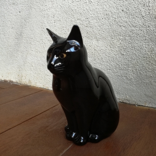 Quail Ceramics社　貯金箱（黒猫　Lucky）