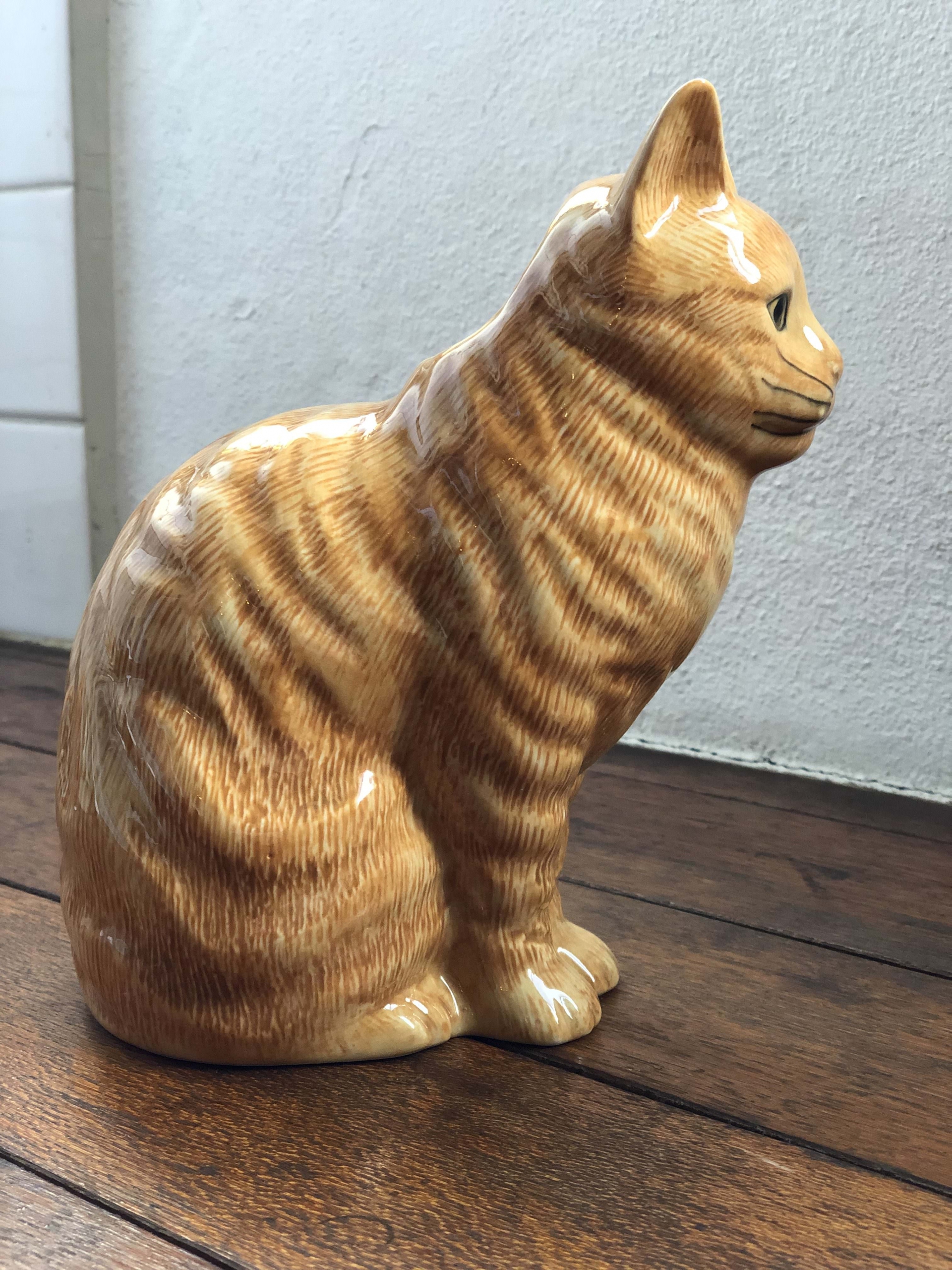 Quail Ceramics社 花瓶（茶トラ猫 Vincent） | 猫本専門書店 書肆 吾輩堂