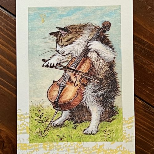 猫野ぺすかポストカード「無伴奏チェロ」