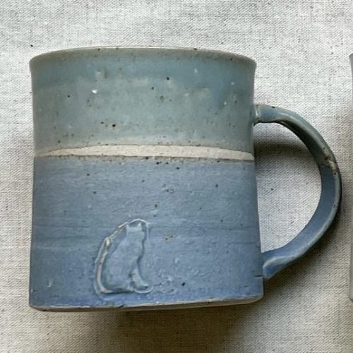 熊本象　掛け分けマグカップ(ブルー）