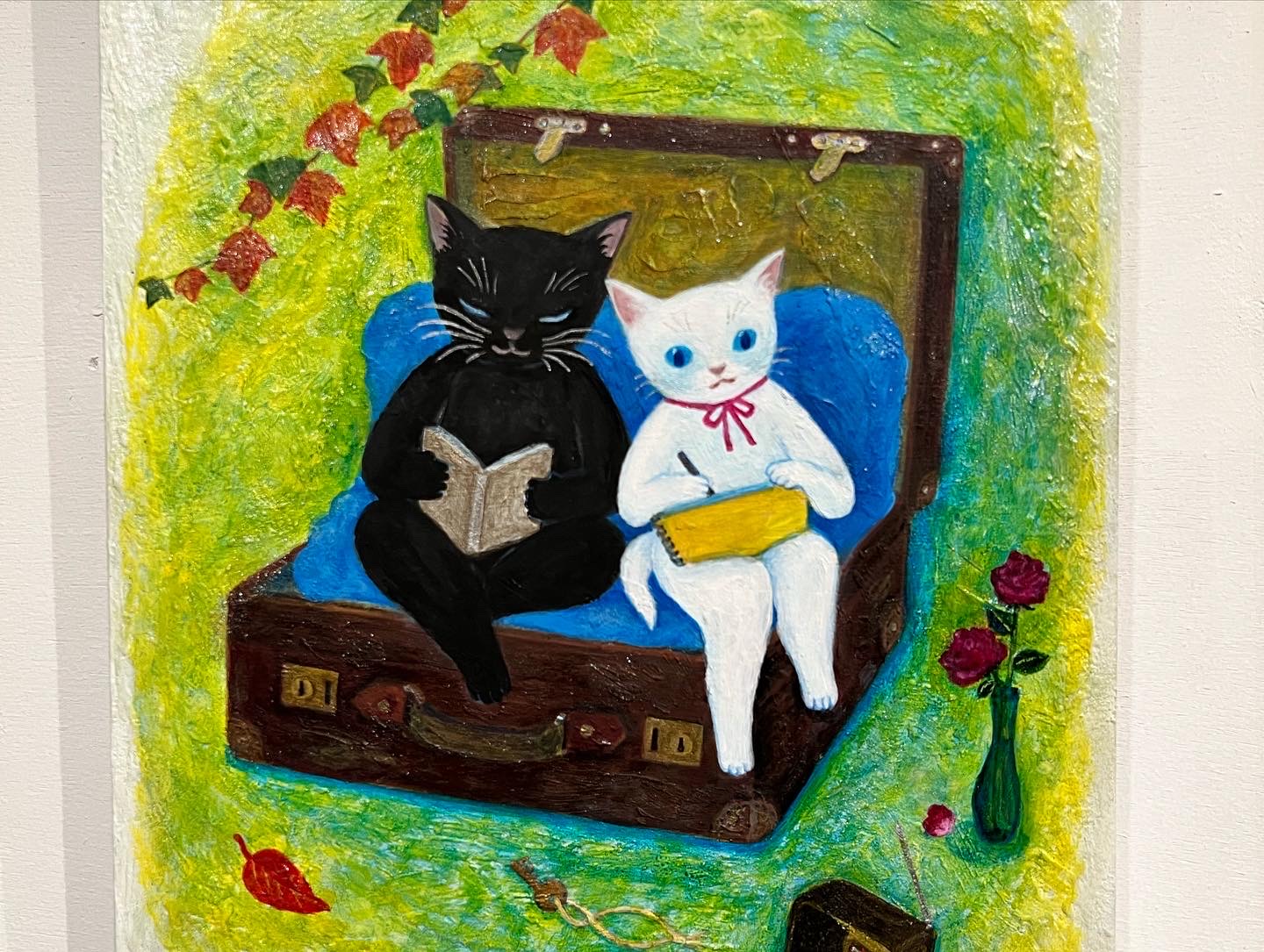 アクリル絵「こてんこもり」