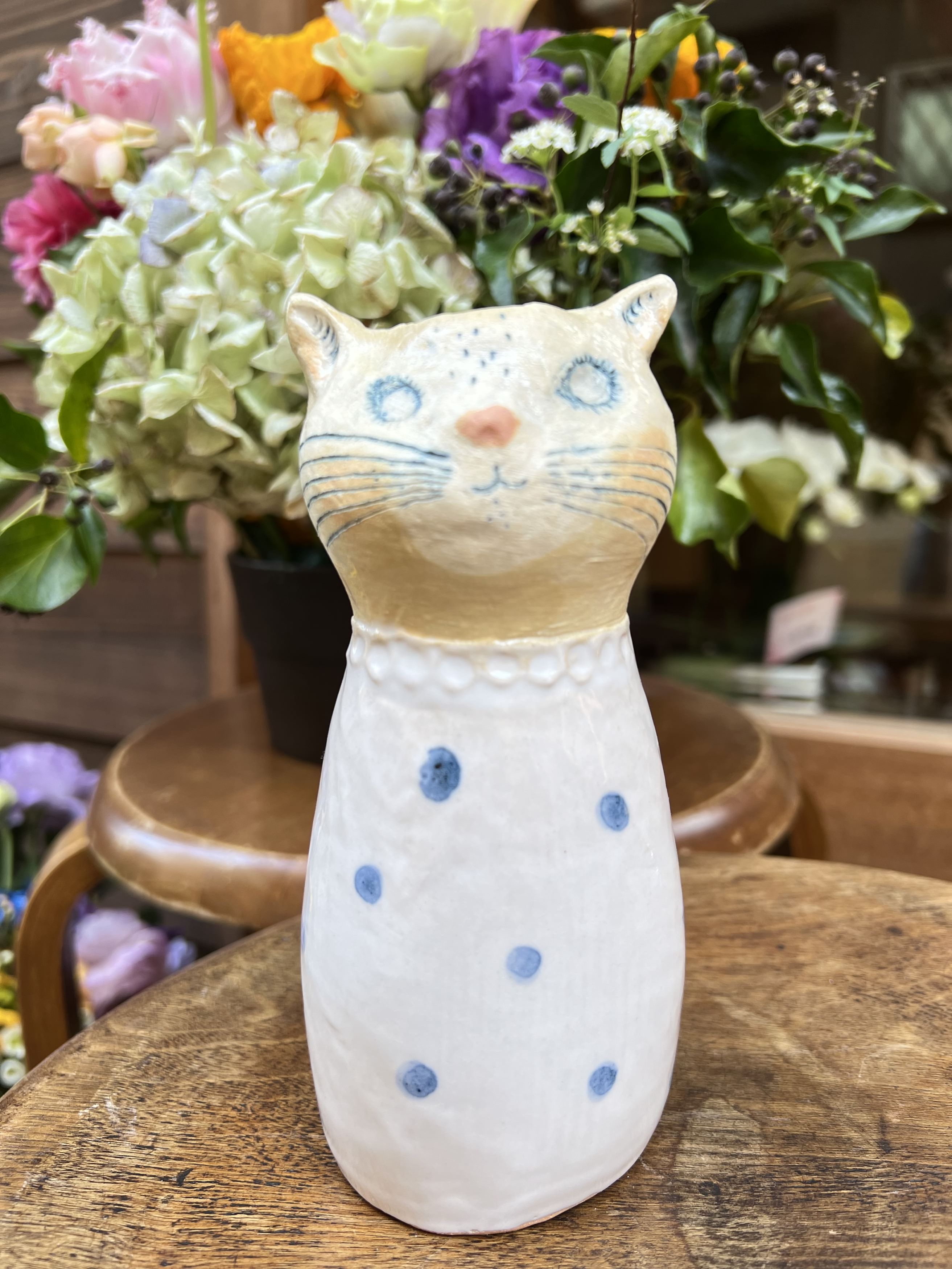 コンガリ舎 【希少】くぼともこさんの猫花瓶