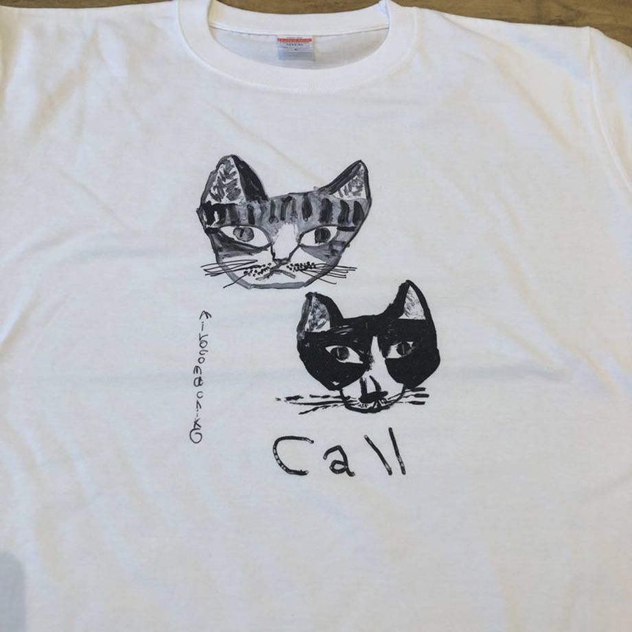 ミロコマチコ Tシャツ Shimaten （ホワイト） | 猫本専門書店 書肆 吾輩堂
