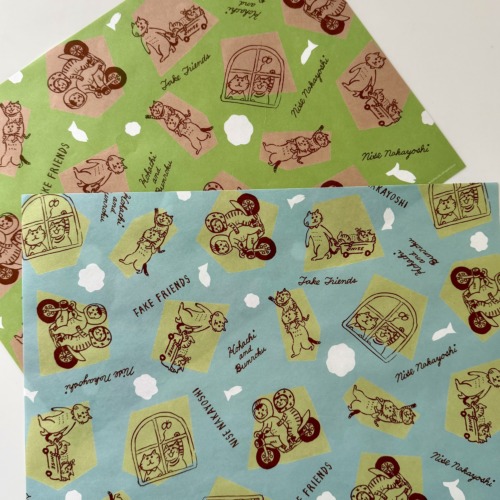 ニセなかよし　ラッピングペーパー（2色入）