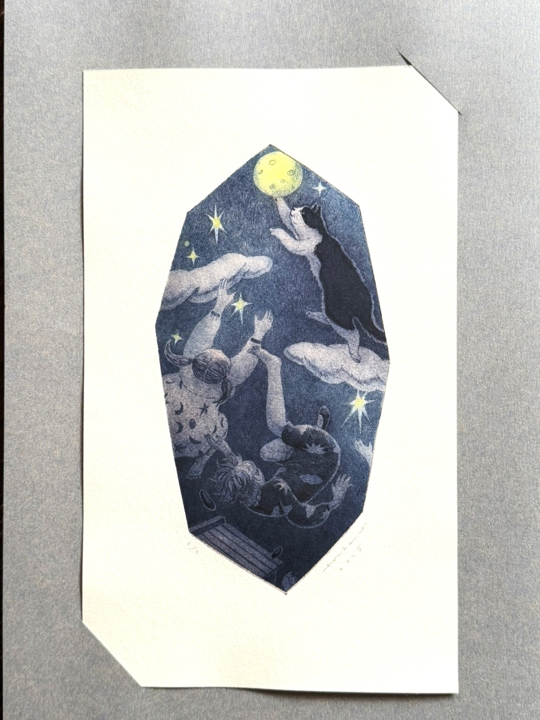 bonhancoシート作品「Catch the Moon」 | 猫本専門書店 書肆 吾輩堂