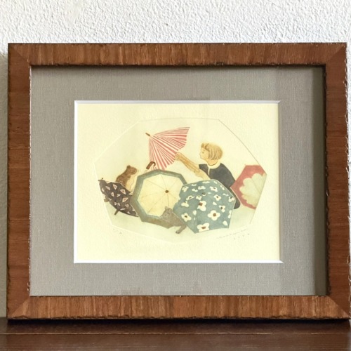 bonhanco額装作品「傘を干す」